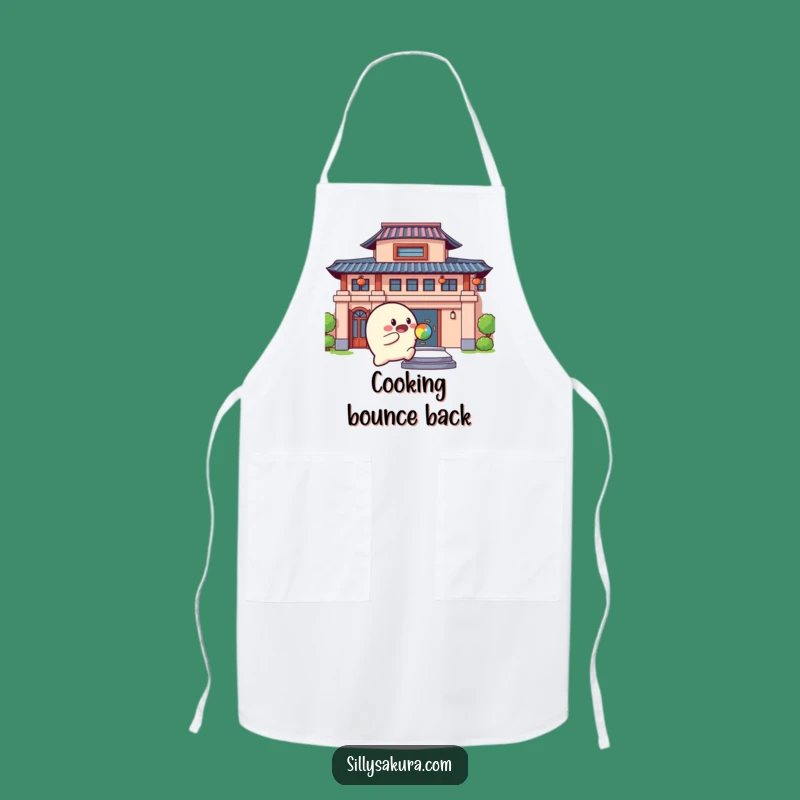 Funny Bouncing Character Apron: Playful Kitchen Action, Hilarious Gift for Cooks
