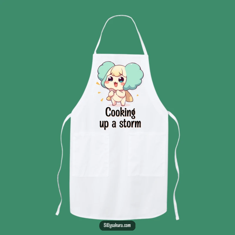 Funny Fan Self Apron: Comical Kitchen Wear for Hot Weather Cooks