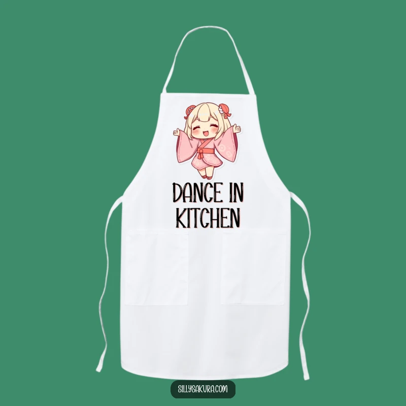 Funny Kimono Dance Apron: Flowing Sleeves Kitchen Gift