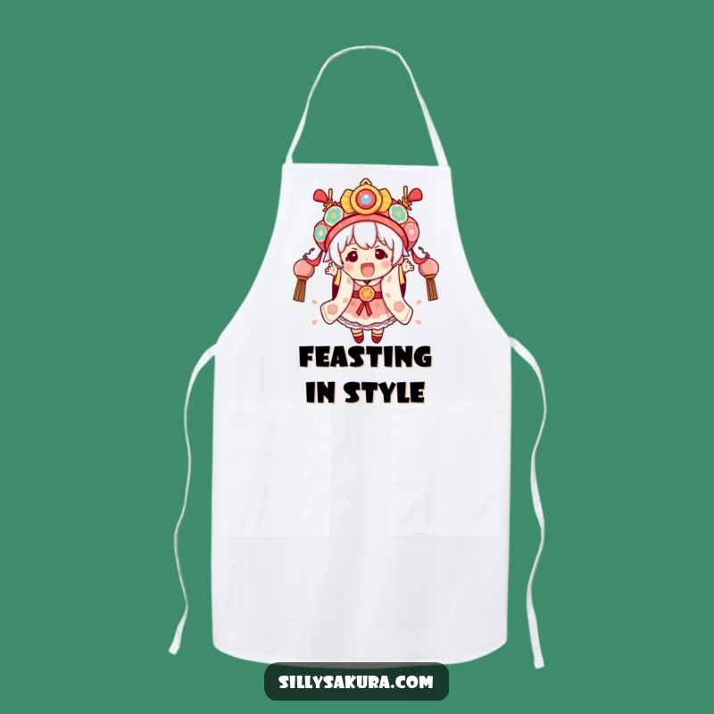 Funny Festival Kawaii Apron - Character for a Joyful Celebration