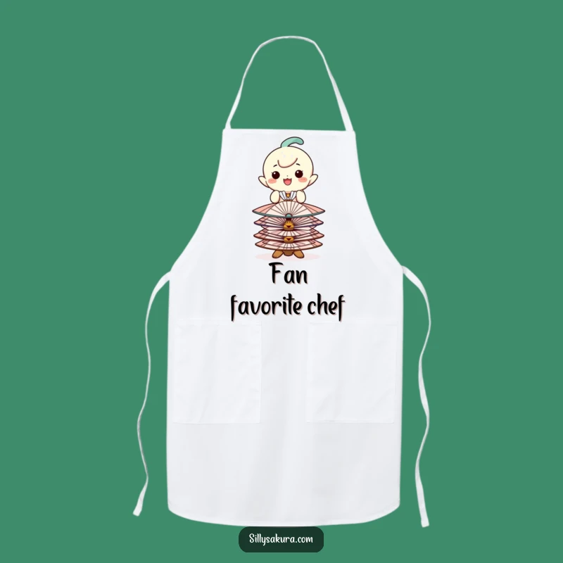 Funny Balancing Fan Character Apron - Elegant Kitchen Fun