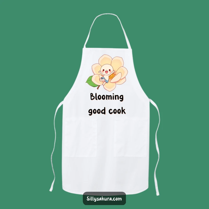 Funny Kawaii Blossom Chef Apron: Cook with Cute Energy, A Whimsical Funny Gift