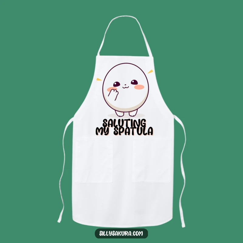 Funny Kawaii Bowing Apron: Cook with Politeness and a Cute Character's Gesture