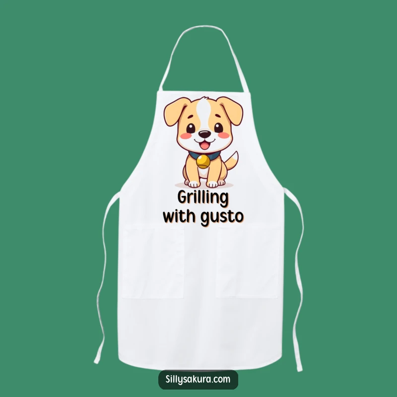Funny Wagging Dog Bell Apron: Kitchen Pup Fun - Chef's Hilarious Funny Gift
