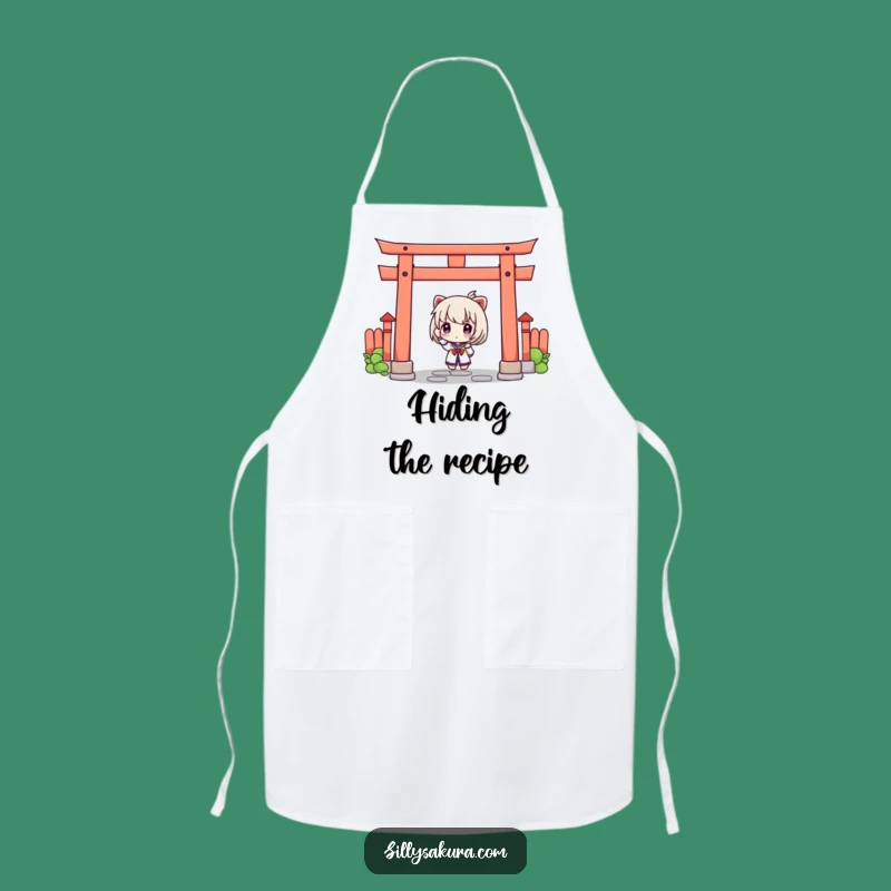 Funny Curious Torii Gate Apron: Cook with a Sense of Adventure!