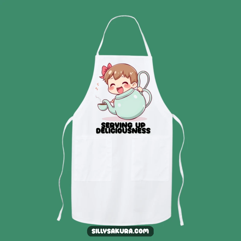 Funny Wobbling Teapot Apron - Joyful Kitchen Accessory
