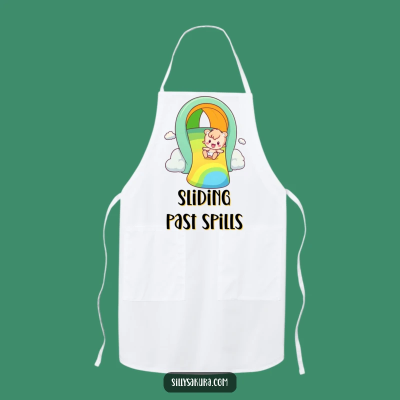 Funny Rainbow Slider Apron: Cook with Playful Adventure