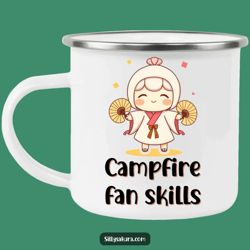 Funny Kokeshi Doll Camping Mug: Durable Juggling Cup, Perfect Funny Gift