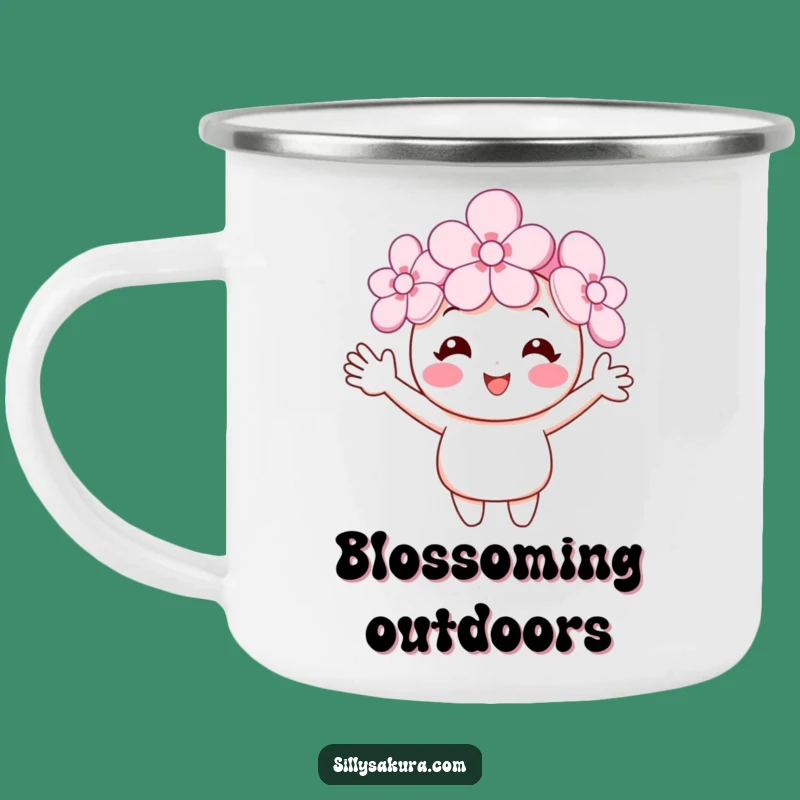 Funny Cherry Blossom Camping Mug - Spring Adventures and Smiles!