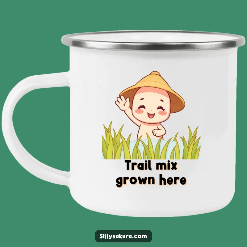Funny Rice Paddy Character Camping Mug - Outdoor Cheer
