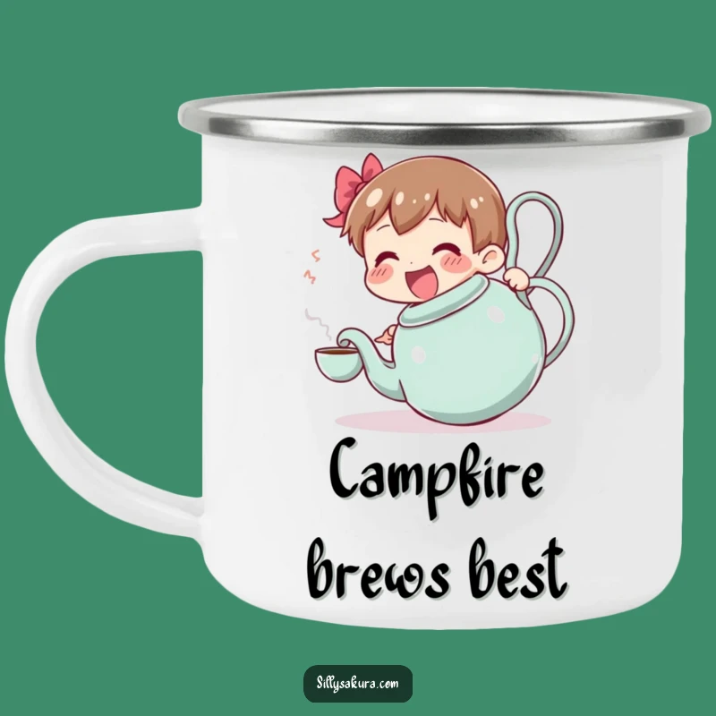 Funny Wobbling Teapot Camping Mug - Outdoor Tea Fun