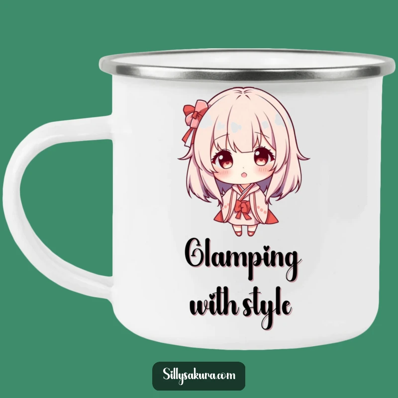 Funny Maiko Wig Camping Mug: Playful Adventures!