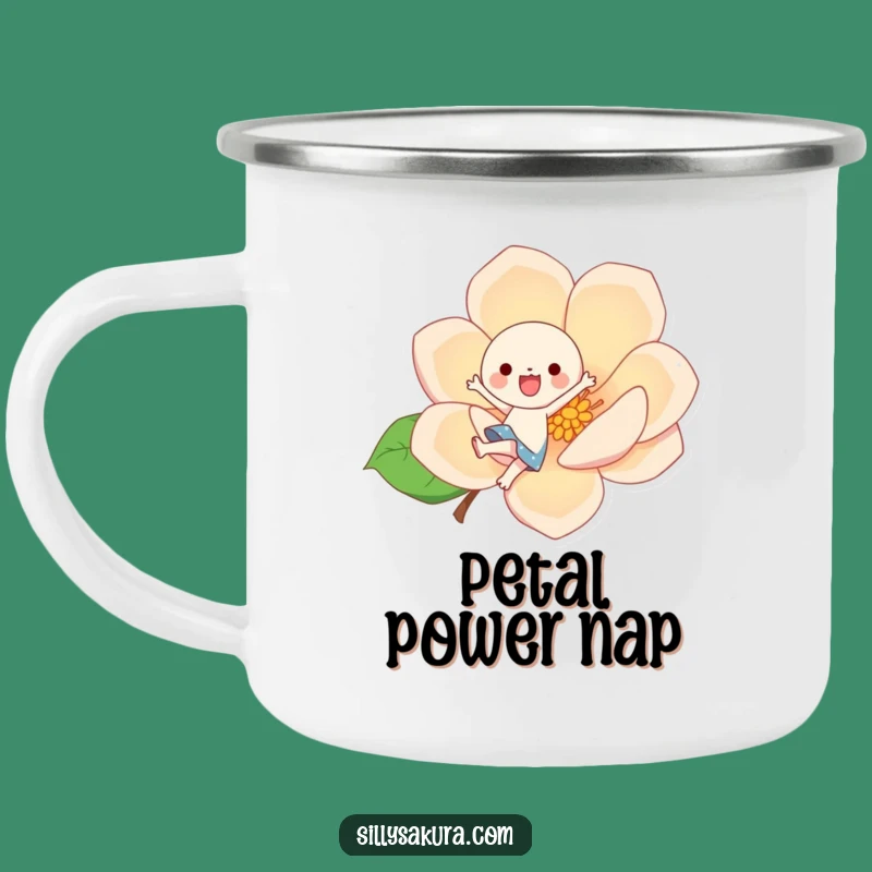 Funny Kawaii Blossom Camp Mug: Kickstart Your Adventure, A Cheerful Funny Gift