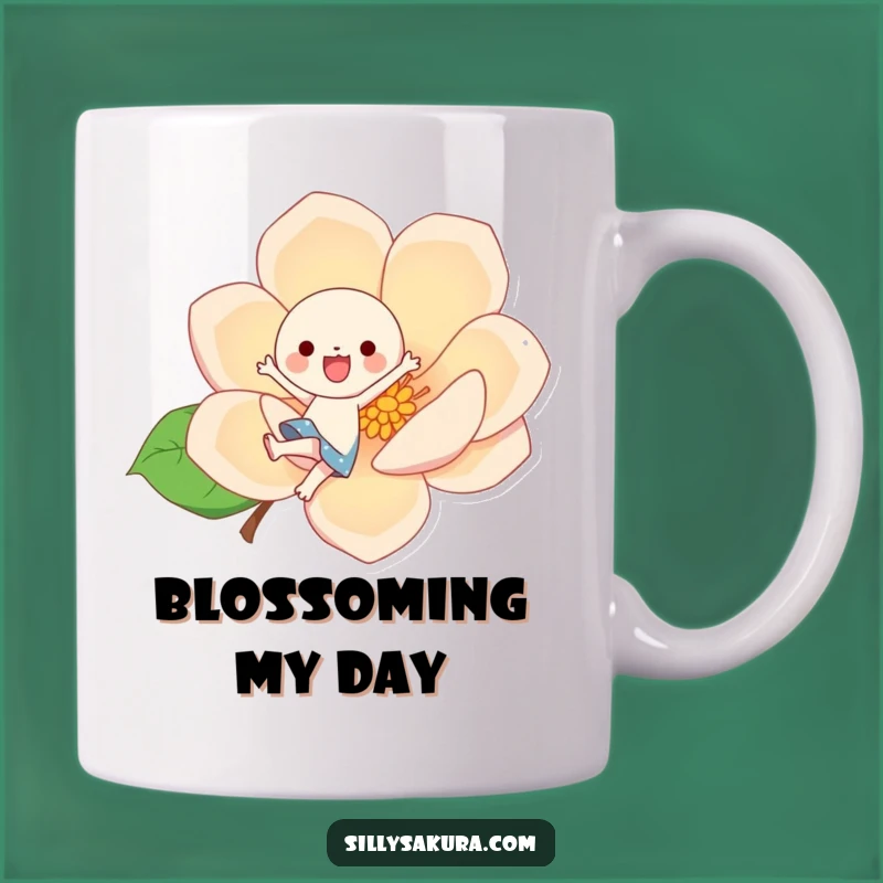 Funny Kawaii Blossom Kicker Mug: Kickstart Your Day with Joy, A Cute Funny Gift
