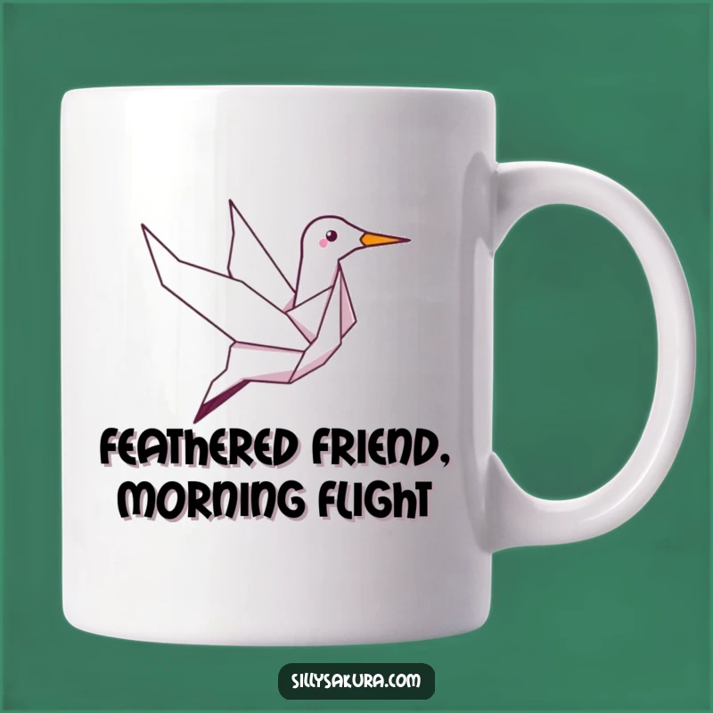 Funny Giggle Crane Mug: A Hilarious Origami Bird Gift for Joyful Mornings