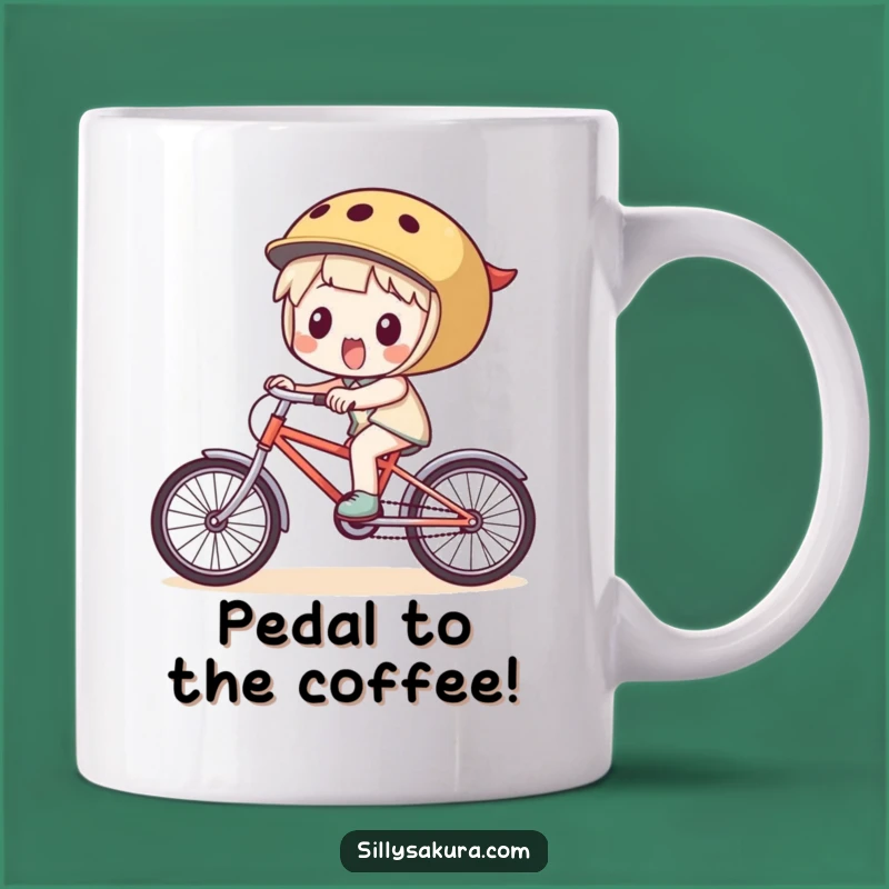 Funny Bicycle Rider Mug: Adorable Character's Joyful Ride, A Perfect Funny Gift