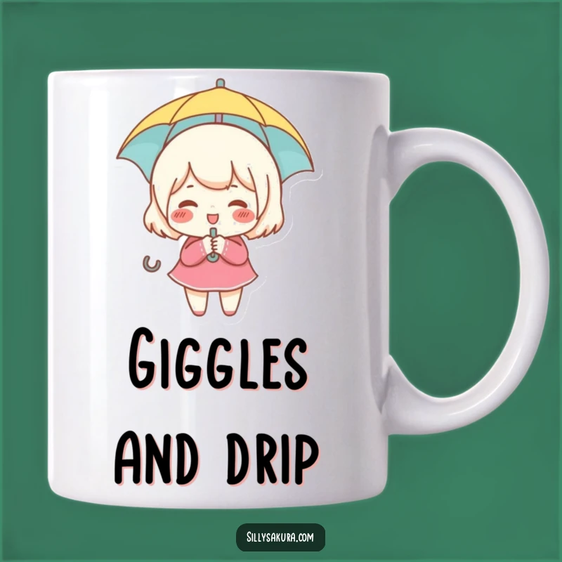 Funny Giggling Character Mug: Stay Cheerful with this Umbrella Gift!