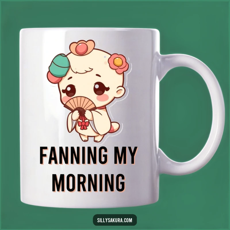 Funny Kawaii Fan Pose Mug: The Perfect Humorous Gift for Culture Lovers