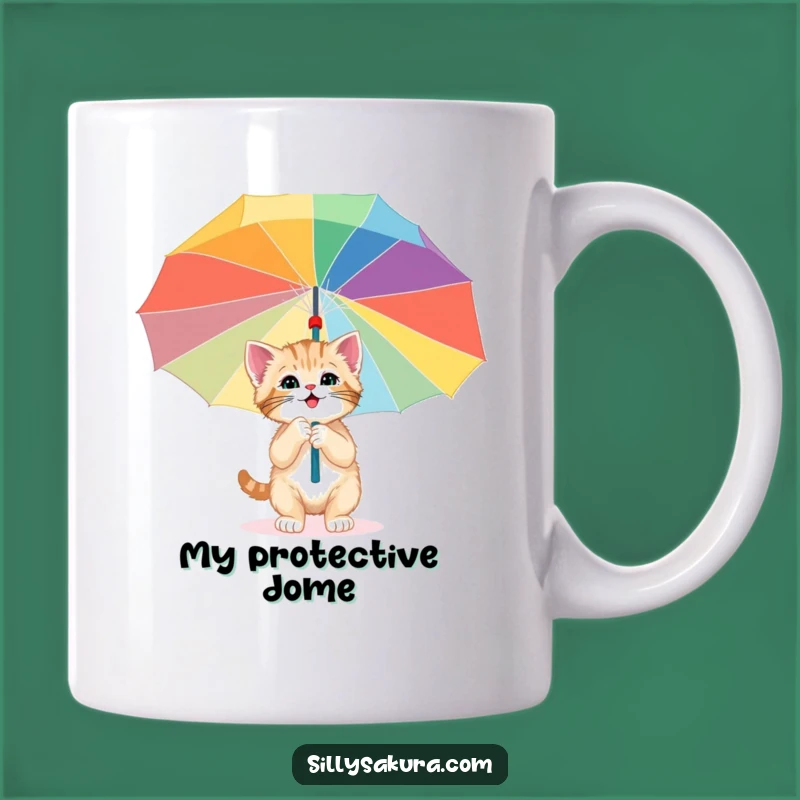 Funny Kitten Umbrella Mug - Whimsical Exploration Gift!