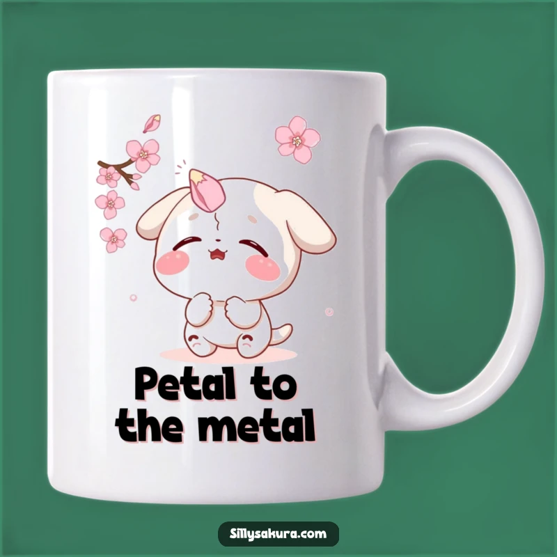 Funny Sakura Petal Nose Mug - Delighted Character Gift