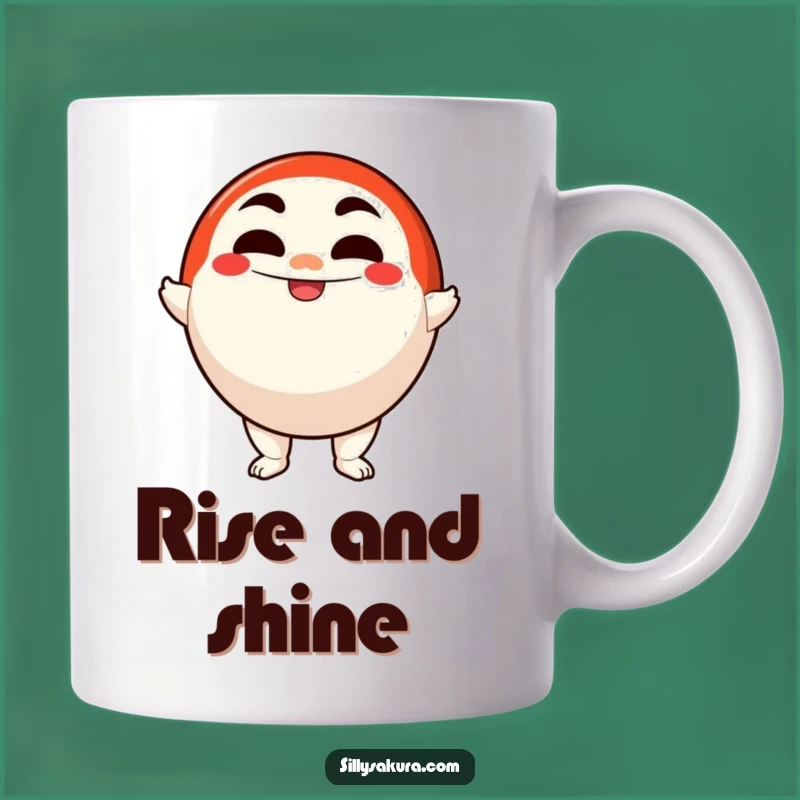 Funny Daruma Doll Mug: Determined Character Gift for Resilience and Humor