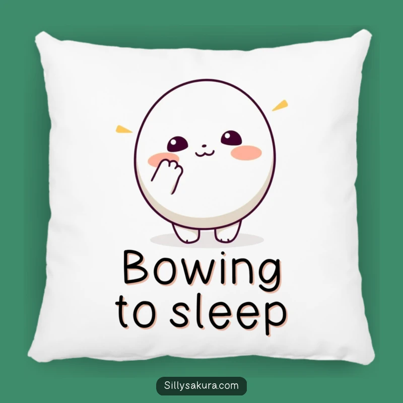 Cozy Funny Kawaii Bowing Pillow: Cuddle Up with Cute Character's Respectful Hug