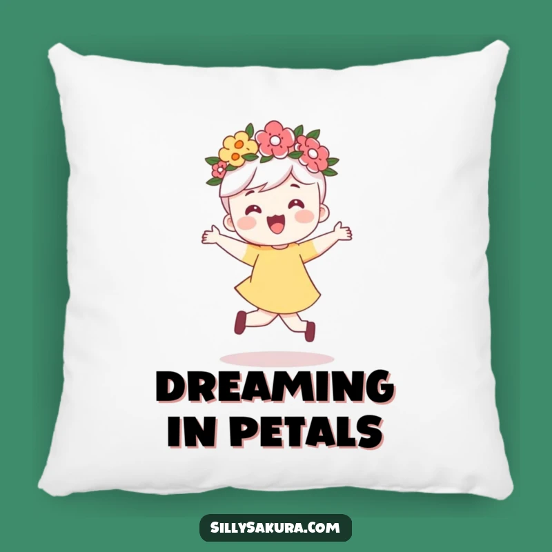 Funny Flower Crown Character Pillow: Cozy Comfort & Joyful Accent