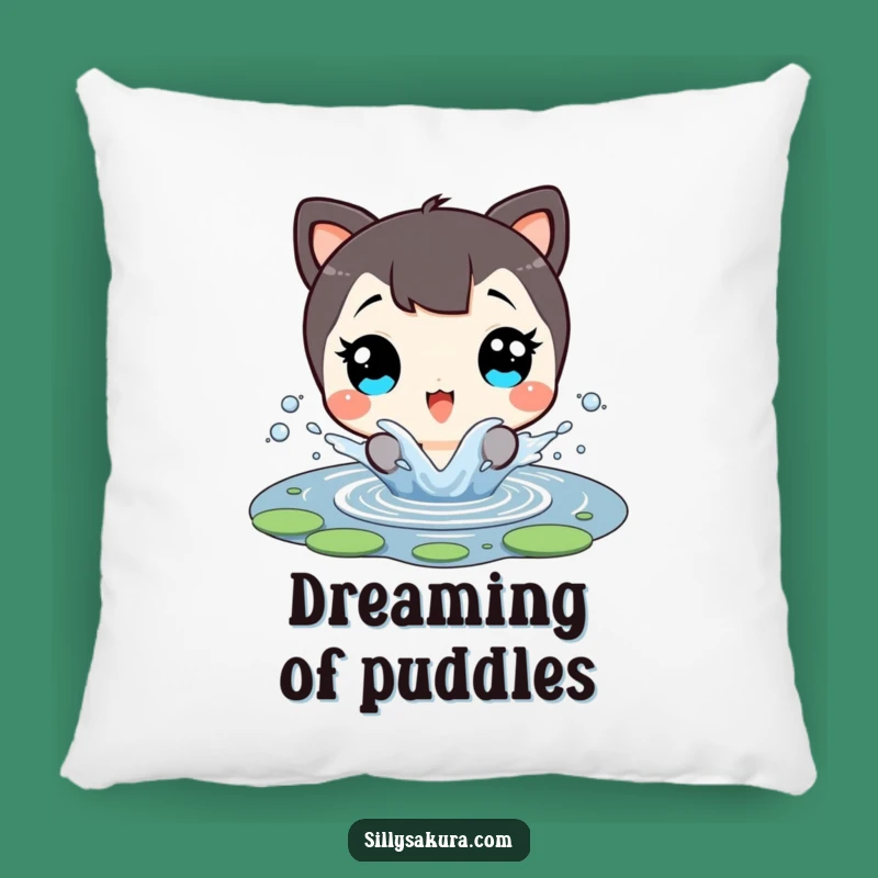 Funny Throw Pillow: Character's Pond Splish-Splash, Cozy and Hilarious Comfort
