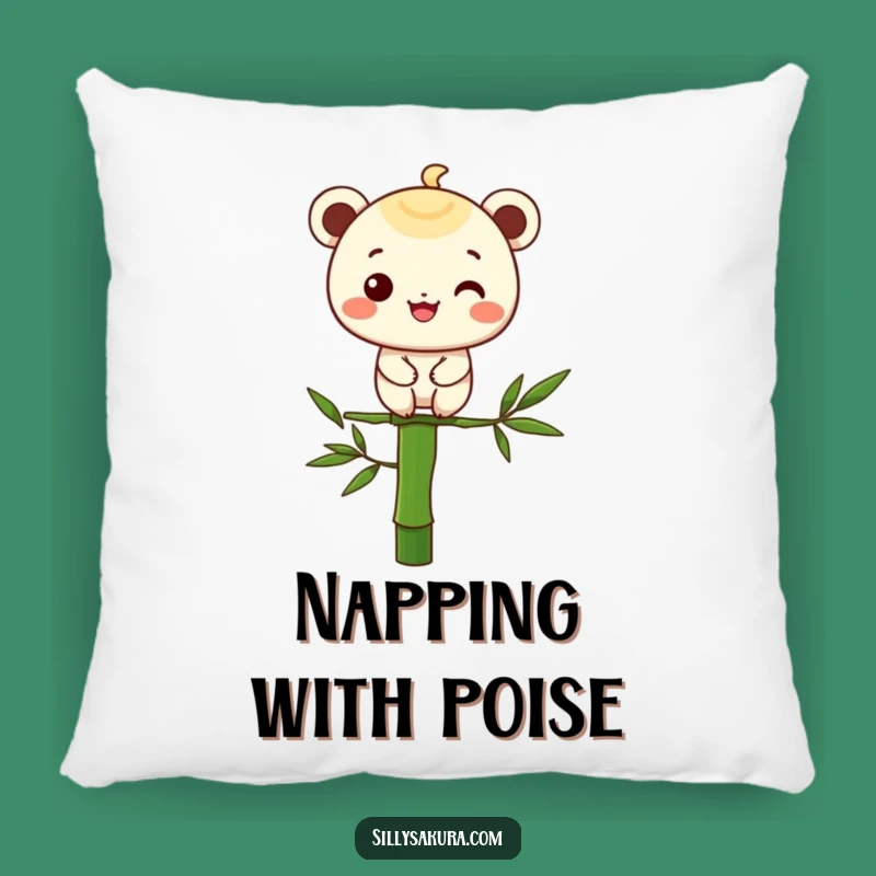 Funny Bamboo Balance Pillow: Add Zen Comfort and Cheerful Vibes