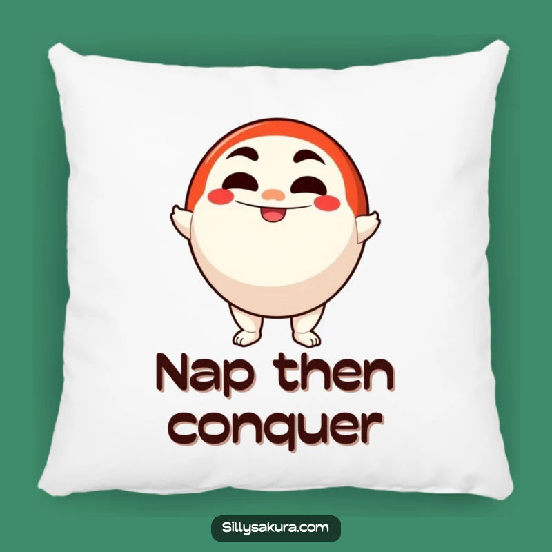 Funny Daruma Doll Pillow: Soft Character Cushion for Encouragement