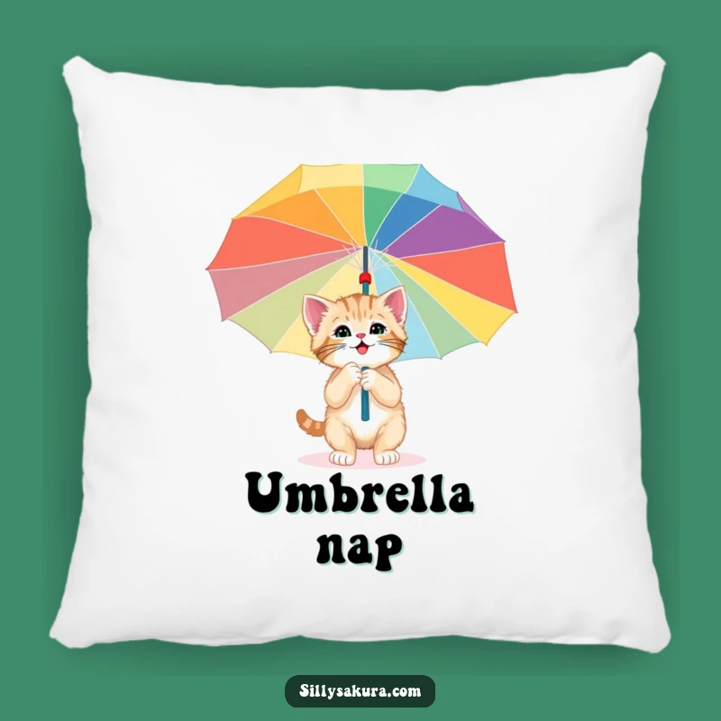 Funny Kitten Umbrella Pillow - Cozy Whimsy Comfort!
