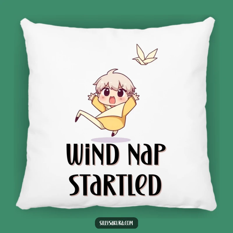 Funny Surprised Character Pillow: Cozy Wind Gust Humor, Perfect Unexpected Accent Pillow Gift