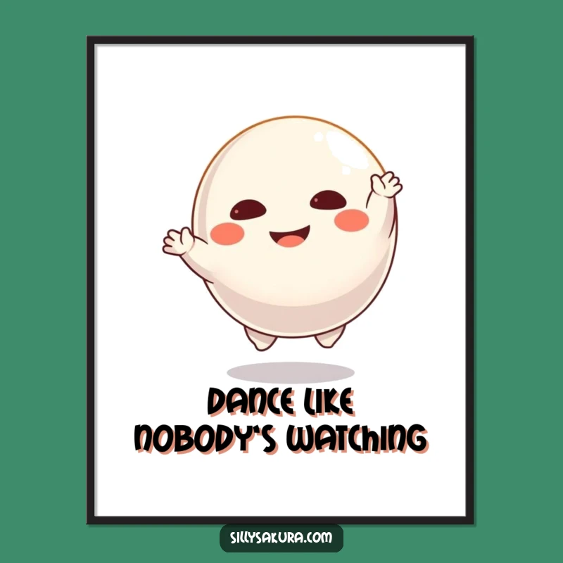 Funny Dancing Daruma Digital Art: Instant Joyful Dance, Perfect Gift