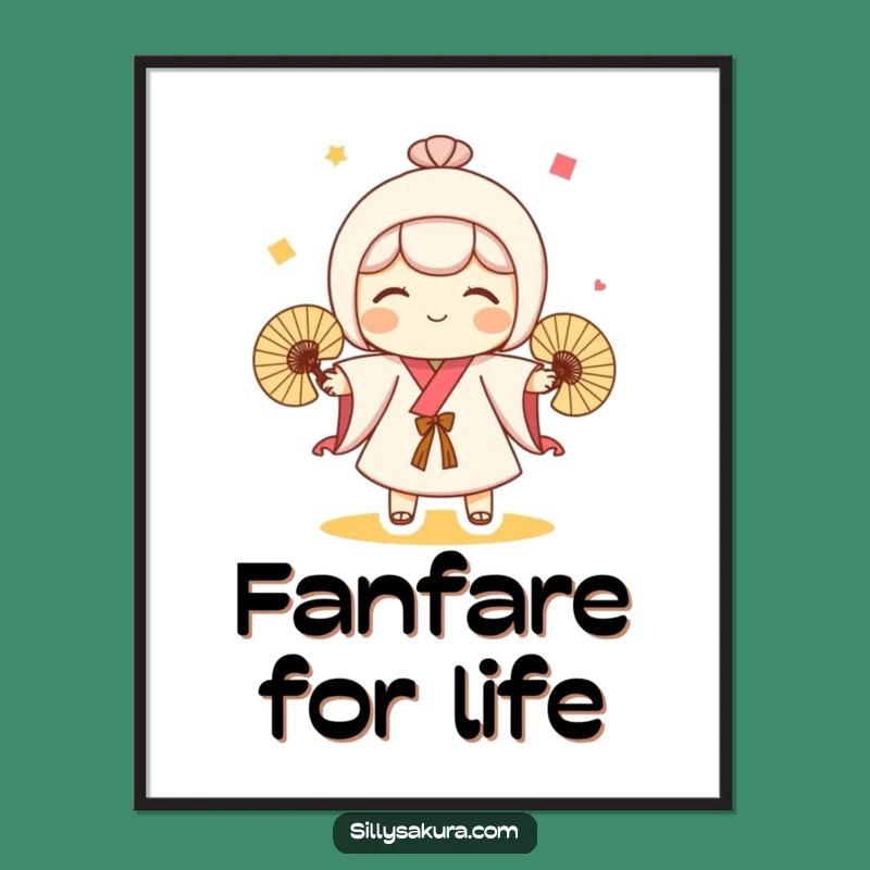 Funny Kokeshi Doll Digital Art: Juggling Character Download, Whimsical Funny Gift