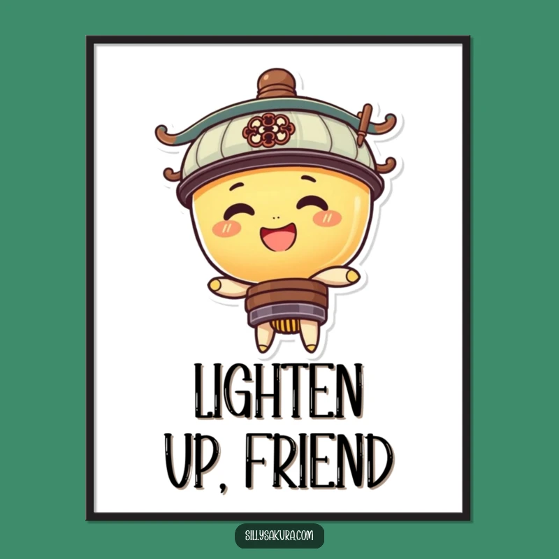 Funny Bobbing Lantern Digital Art - Instant Cheer for Your Walls