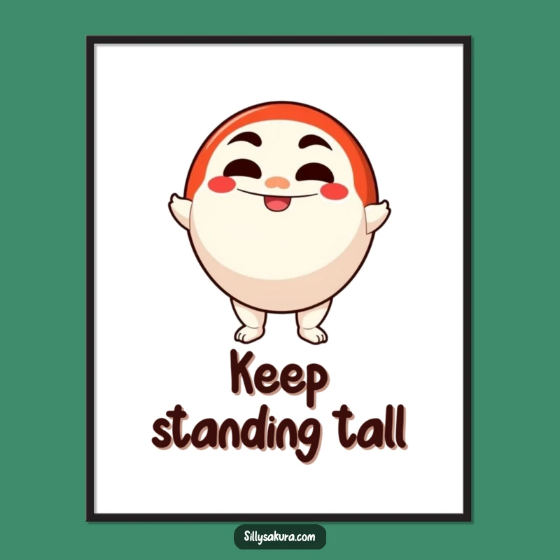 Funny Daruma Doll Digital Art: Determined Character Download for Inspiration