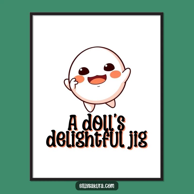 Funny Floating Daruma Digital Art - Dancing Doll for Instant Joyful Decor