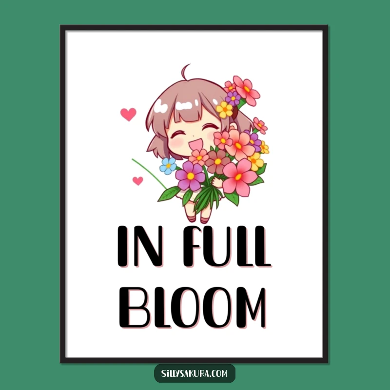 Funny Flower Digital Art: Instant Joyful Blooms! Printable Art.