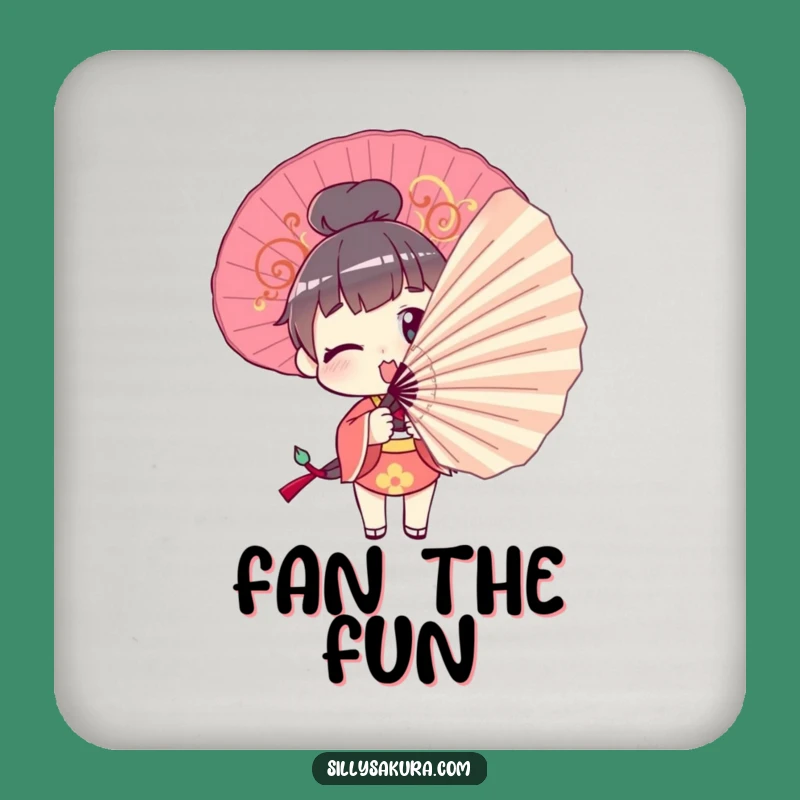 Funny Drink Coaster: Fan Pose Protection, Comedic Funny Gift