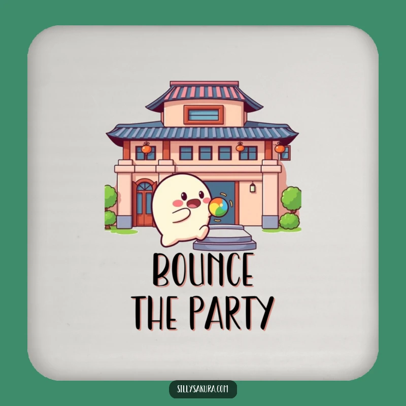 Funny Bouncing Character Drink Coaster: Playful Protection, Hilarious Host Gift