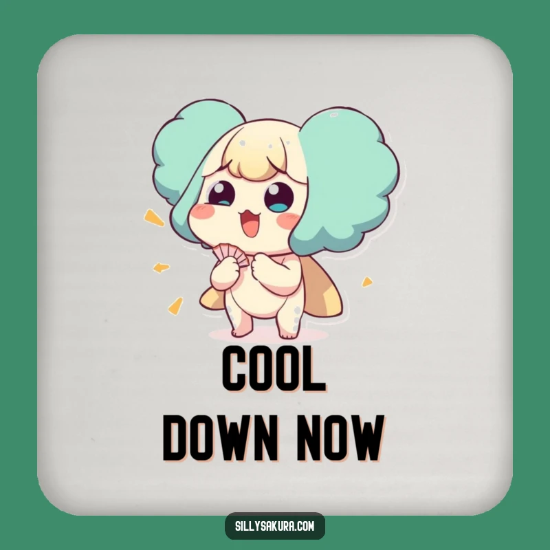 Funny Fan Self Coasters: Protect Surfaces with Hilarious Hot Weather Art