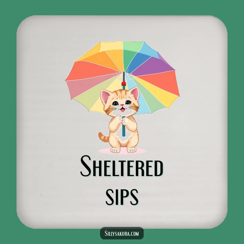 Funny Kitten Umbrella Coaster - Protect with Whimsy!