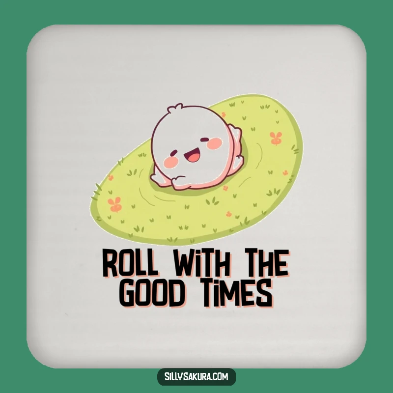 Funny Rolling Hill Character Coaster - Giggling Table Decor