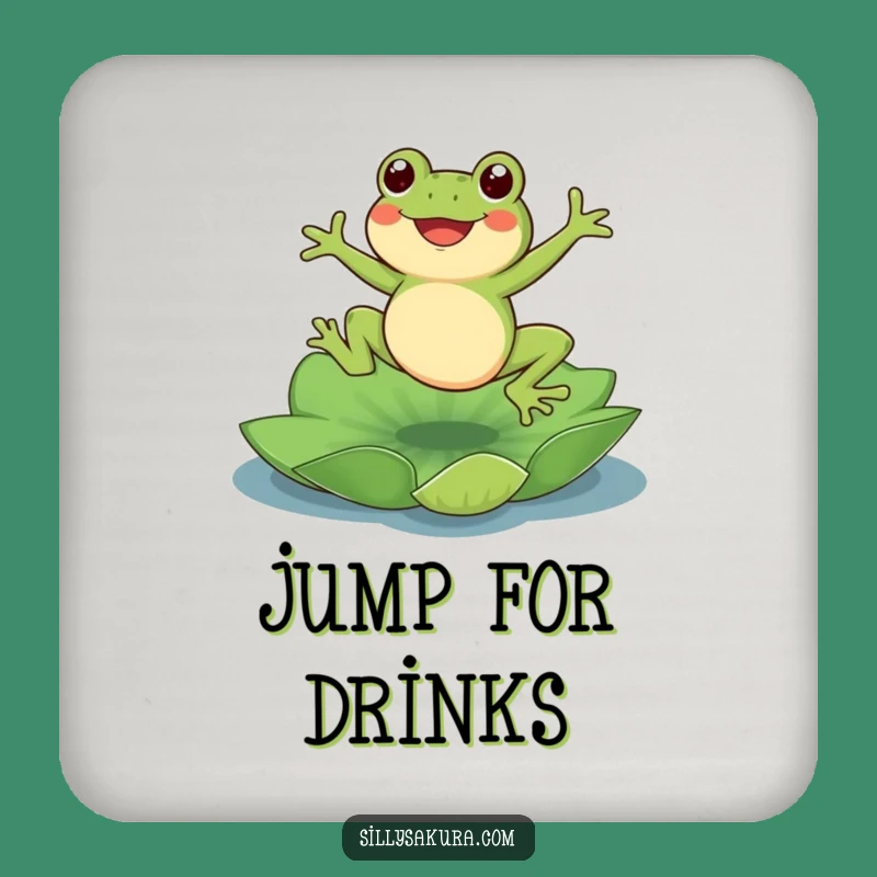 Funny Frog Lotus Coaster: Protect Surfaces with Amphibian Charm