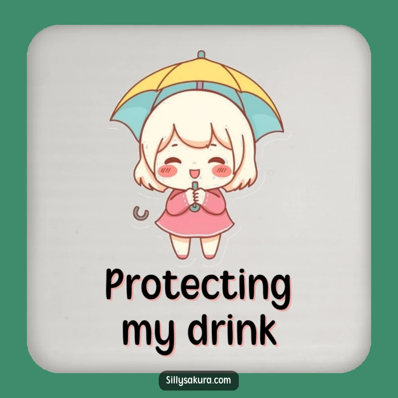 Funny Giggling Character Coasters: Protect with Cheer - Great Gift!