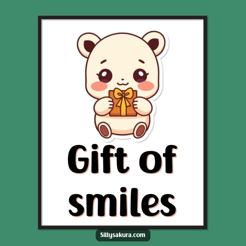 Funny Beaming Character Poster: Art to Brighten Any Space with Joy