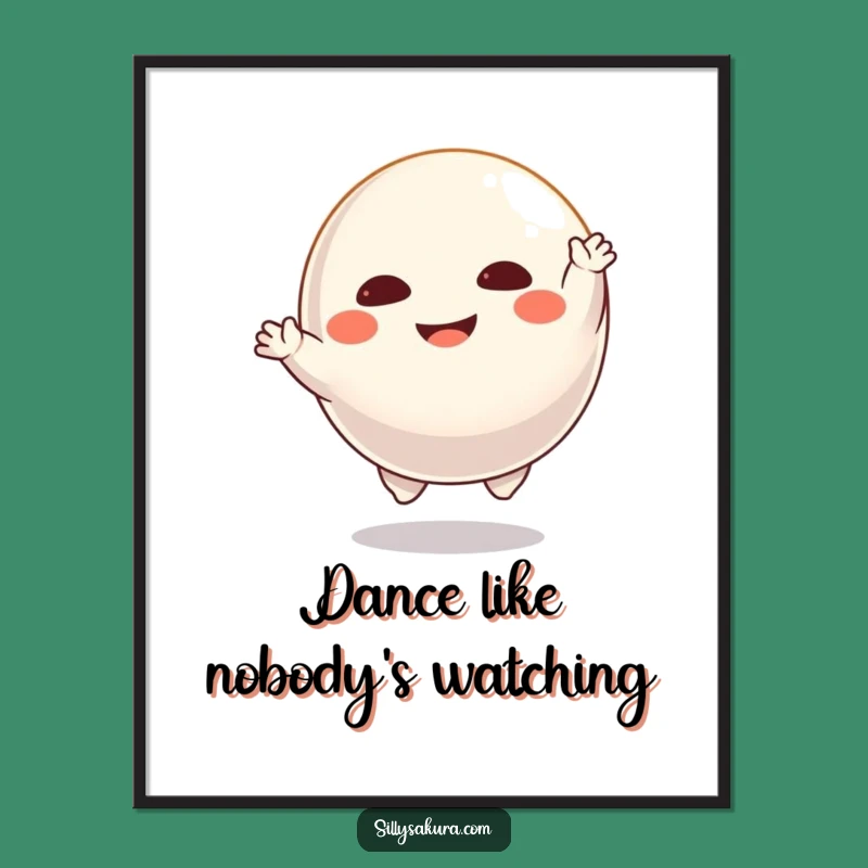 Funny Dancing Daruma Poster: Joyful Art for Your Walls, Great Gift