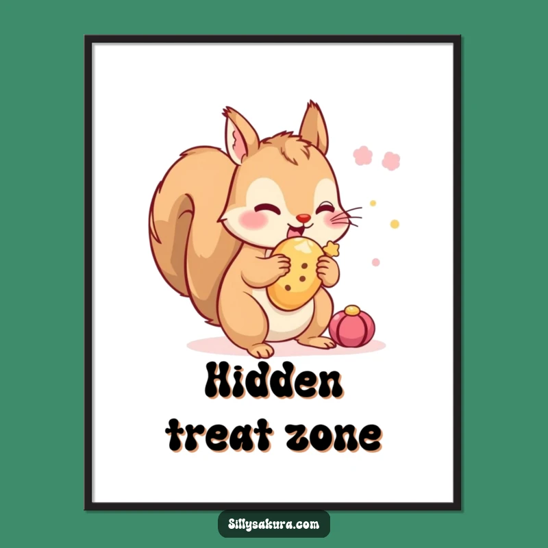 Funny Squirrel Festival Poster: Cute Art for a Whimsical Space