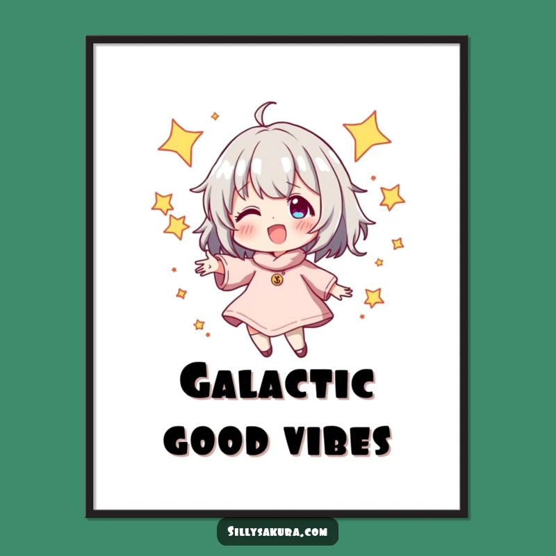 Funny Star Juggling Character Poster - Magical Wall Art for Dreamers