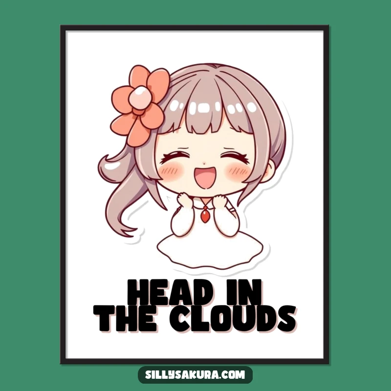 Funny Giggling Hairpin Poster - Joyful Wall Art